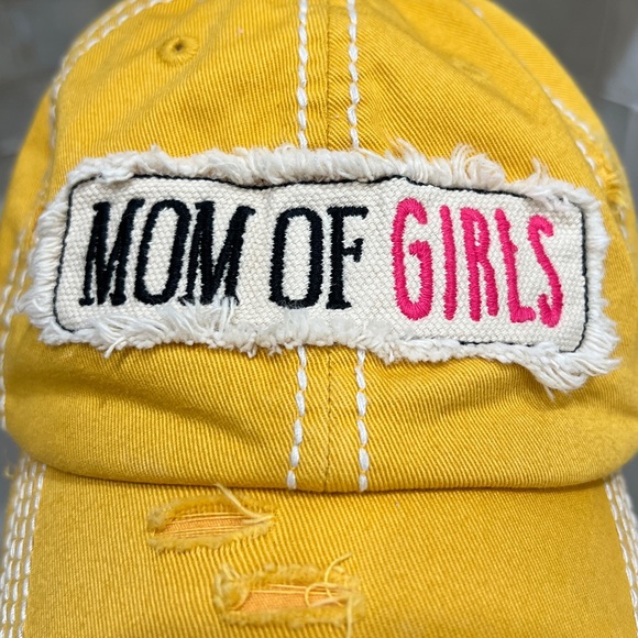KBETHOS Vintage Mom of Girls Distressed Yellow Baseball Cap Adjustable Hat - Picture 2 of 8